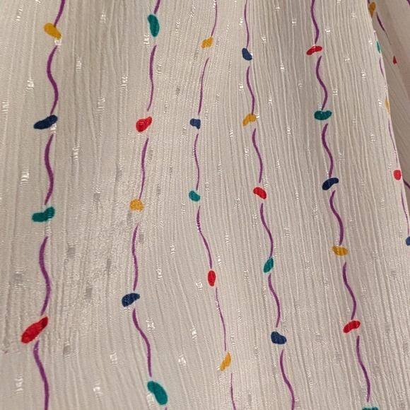 Vintage Wrap V-neck Dress Abstract Multicolor Dots Swiss Dot Christmas Party - Picture 8 of 9